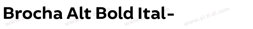 Brocha Alt Bold Ital字体转换